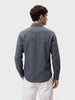 Men's Grey Slim Fit Solid Casual Shirt