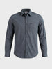 Men's Grey Slim Fit Solid Casual Shirt