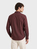 Men's Maroon Slim Fit Solid Casual Shirt