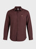Men's Maroon Slim Fit Solid Casual Shirt