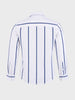 Men's White Slim Fit Striped Casual Shirt