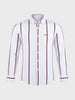 Men's White Slim Fit Striped Casual Shirt