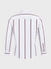 Men's White Slim Fit Striped Casual Shirt