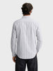 Men's Grey Slim Fit Striped Casual Shirt