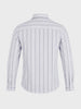 Men's Grey Slim Fit Striped Casual Shirt
