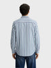 Men's Navy Blue Slim Fit Striped Casual Shirt