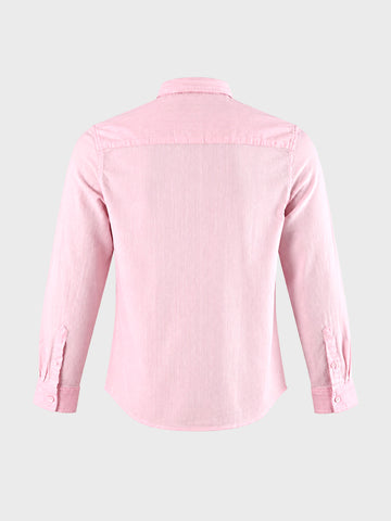 Men's Pink Slim Fit Striped Casual Shirt