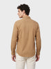 Men's Khaki Slim Fit Striped Casual Shirt