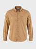 Men's Khaki Slim Fit Striped Casual Shirt
