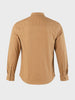 Men's Khaki Slim Fit Striped Casual Shirt