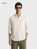 Men's Yellow Slim Fit Striped Casual Shirt