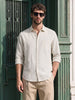 Men's Black Slim Fit Striped Casual Shirt