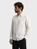 Men's Black Slim Fit Striped Casual Shirt