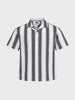 Men's Black Relaxed Fit Striped Casual Shirt