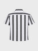 Men's Black Relaxed Fit Striped Casual Shirt
