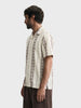 Men's Brown Relaxed Fit Striped Casual Shirt