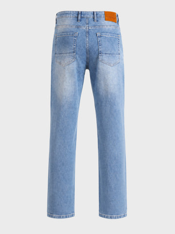Men's Blue Slim Fit Solid Casual Jeans