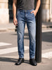 Men's Blue Slim Fit Solid Casual Jeans