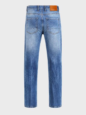 Men's Blue Slim Fit Solid Casual Jeans