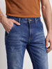 Men's Blue Carrot Fit Solid Casual Jeans