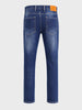 Men's Blue Carrot Fit Solid Casual Jeans
