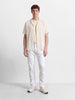 Men's White Slim Fit Solid Casual Jeans