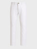 Men's White Slim Fit Solid Casual Jeans