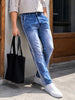 Men's Blue Slim Fit Solid Casual Jeans