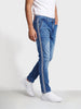 Men's Blue Slim Fit Solid Casual Jeans