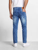 Men's Blue Slim Fit Solid Casual Jeans