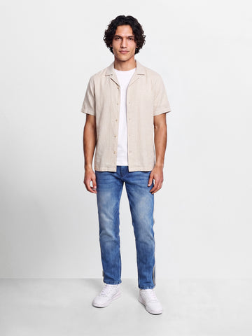 Men's Blue Slim Fit Solid Casual Jeans