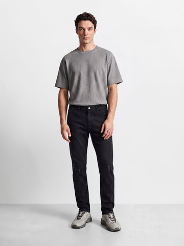 Men's Black Slim Fit Solid Casual Jeans