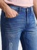 Men's Blue Slim Fit Solid Casual Jeans