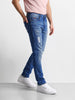 Men's Blue Slim Fit Solid Casual Jeans