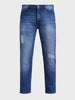 Men's Blue Slim Fit Solid Casual Jeans
