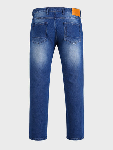 Men's Blue Slim Fit Solid Casual Jeans