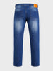 Men's Blue Slim Fit Solid Casual Jeans