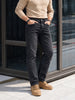 Men's Black Slim Fit Solid Casual Jeans