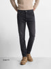 Men's Black Slim Fit Solid Casual Jeans