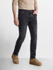 Men's Black Slim Fit Solid Casual Jeans