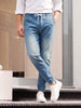 Men's Blue Slim Fit Solid Casual Jeans