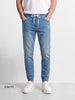 Men's Blue Slim Fit Solid Casual Jeans