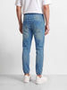 Men's Blue Slim Fit Solid Casual Jeans