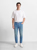Men's Blue Slim Fit Solid Casual Jeans