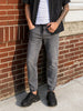 Men's Grey Slim Fit Solid Casual Jeans