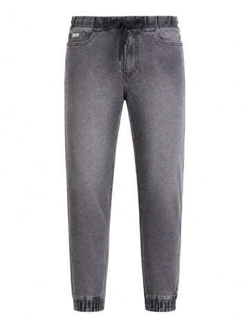 Men's Grey Slim Fit Solid Casual Jeans