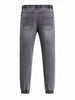 Men's Grey Slim Fit Solid Casual Jeans