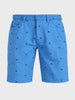 Men's Blue Slim Fit Printed Casual Shorts