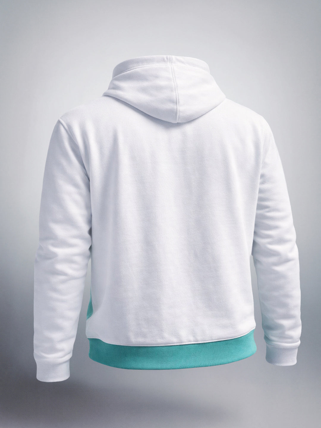 Men's White Regular Fit Printed Casual Sweat Shirt
