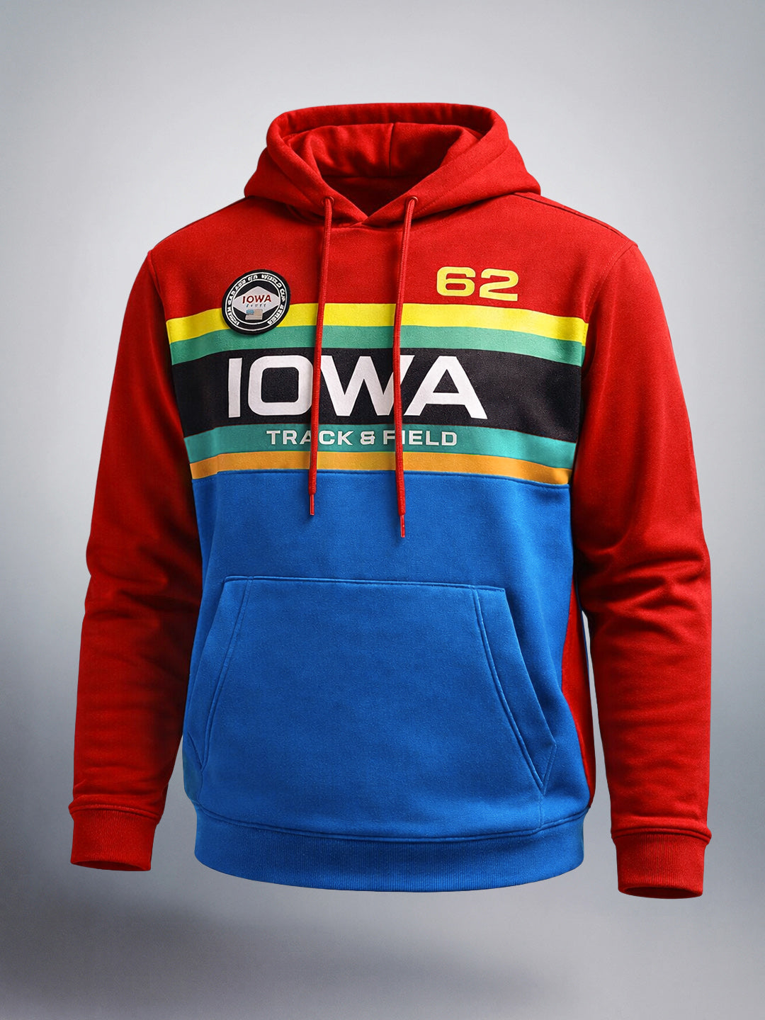 Men's Crimson Regular Fit Printed Casual Sweat Shirt